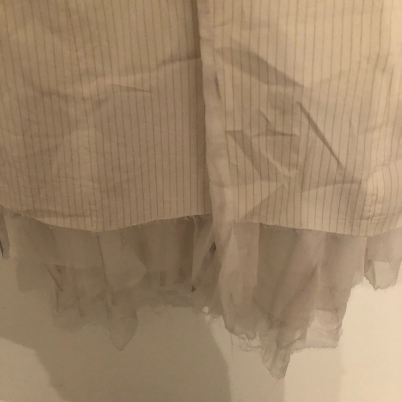 White flowy designer style shirt - Picture 5 of 8